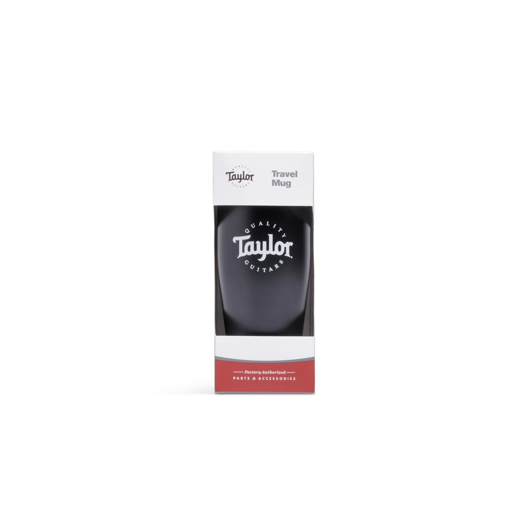 Taylor Travel Coffee Mug,Black,White Logo,20oz