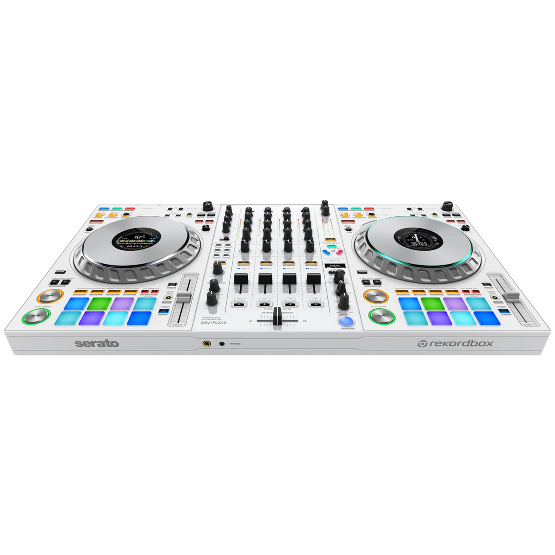Pioneer DJ DDJ-FLX10-W  Limited Edition 4-Channel DJ Controller for rekordbox/Serato - White