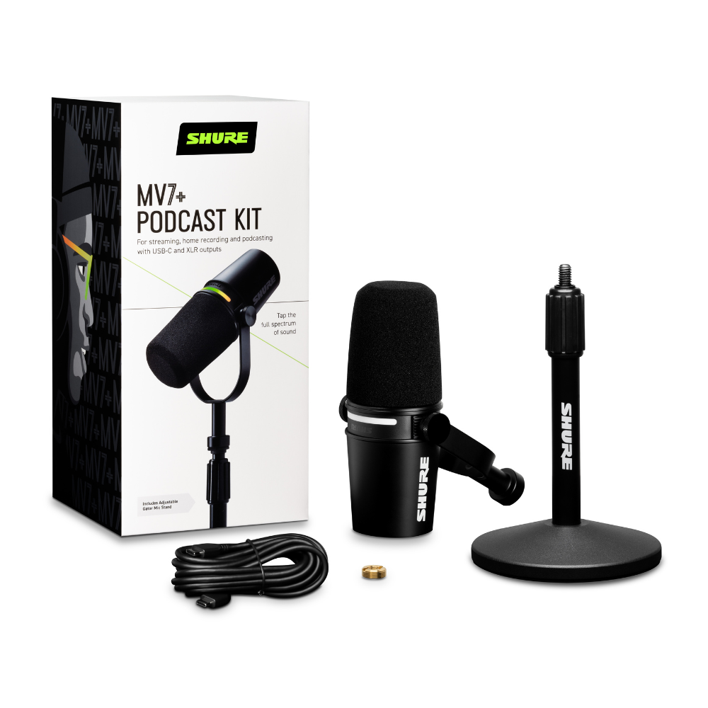 Shure MV7+ Podcast Kit Bundle