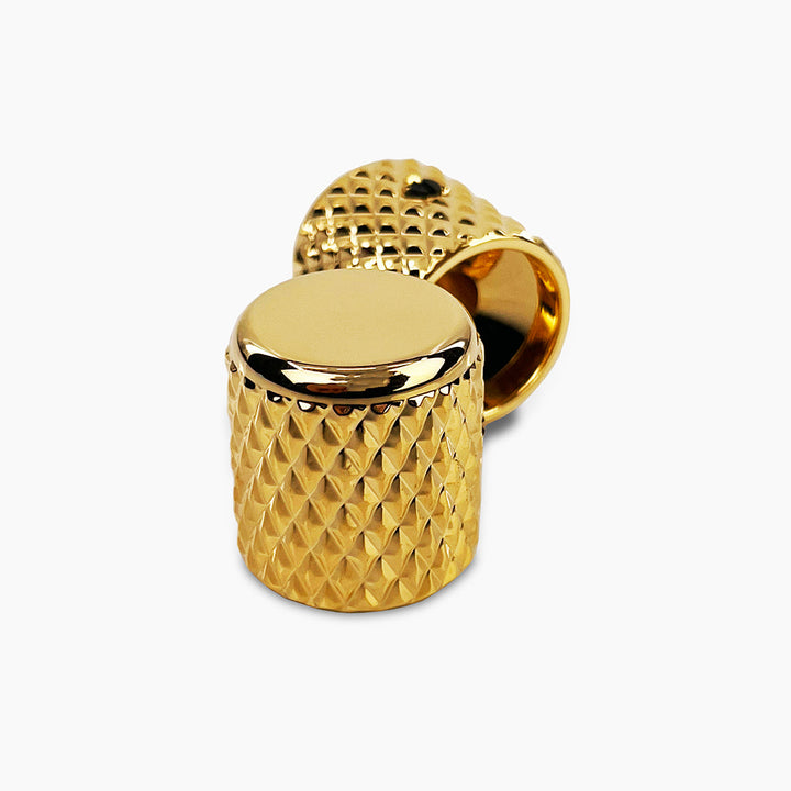 Allparts MK-0112 Heavy Knurl Metal Barrel Knobs Gold