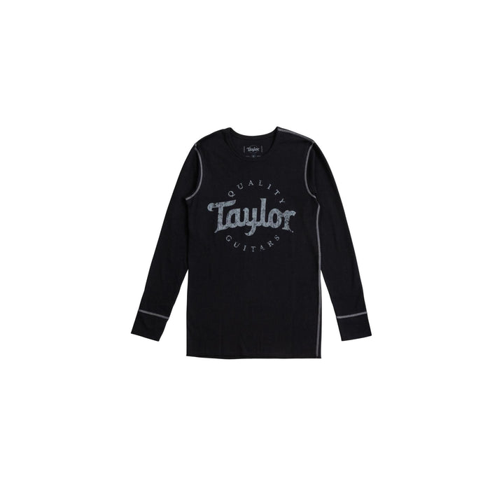 Taylor Men's LS Thermal,Aged Logo,Black-S Black/Grey