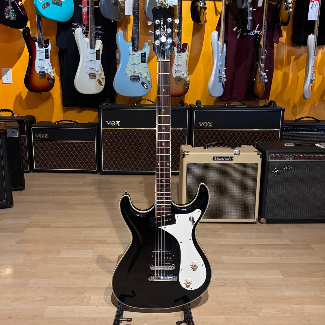 Eastwood - Sidejack Series Mosrite Baritone Copy w/ Upgrades ( No Case-Black-2016) - USED