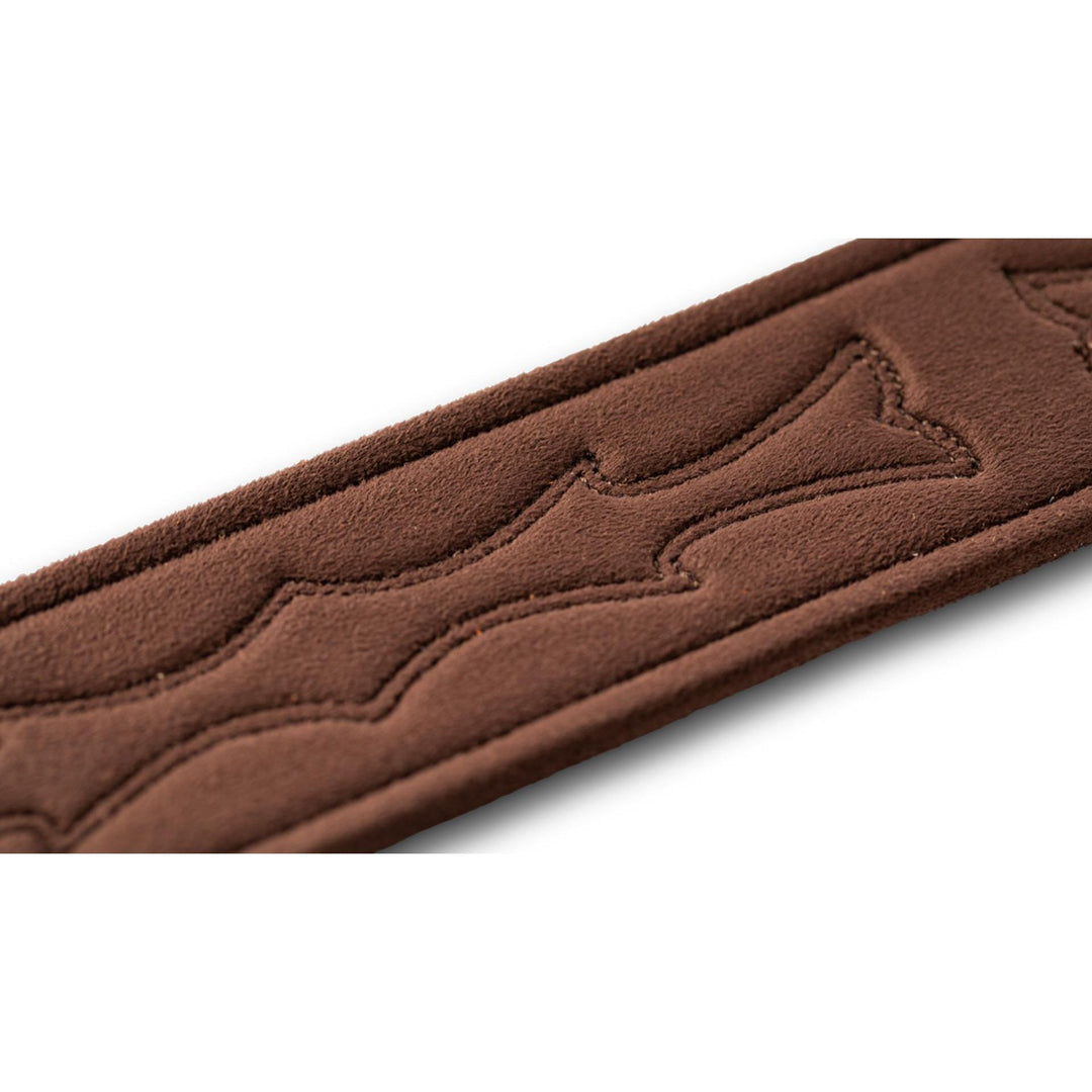 Taylor Vegan Leather Strap,Tan w/Stitching, 2.75",Embossed Logo