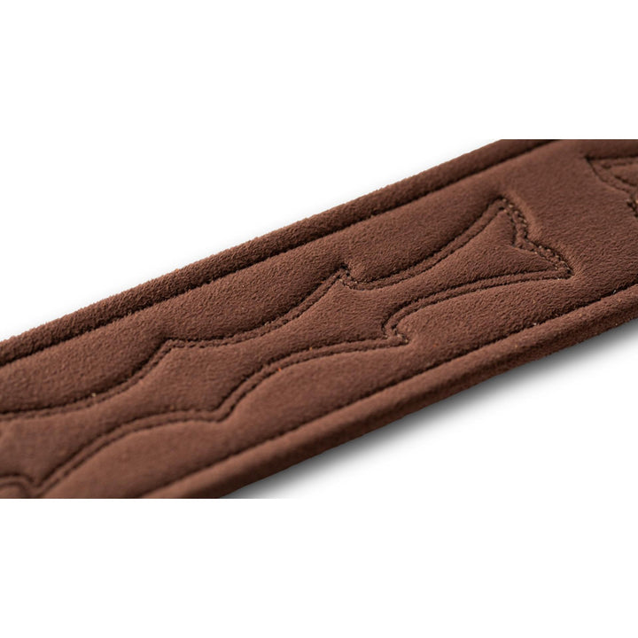 Taylor Vegan Leather Strap,Tan w/Stitching, 2.75",Embossed Logo