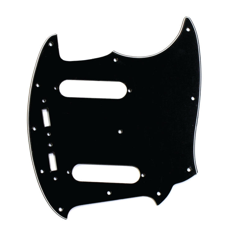 Allparts PG-0581 12-hole Pickguard for Mustang® Black 3-ply (B/W/B) .090