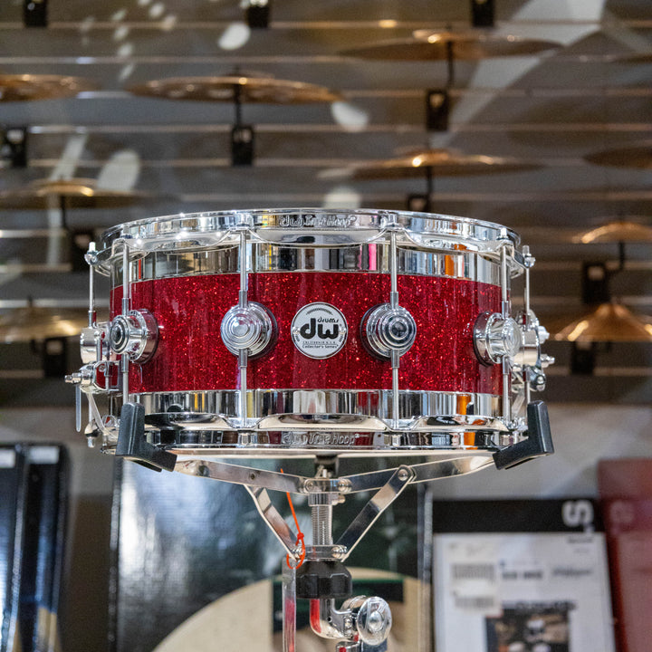 DRX16514SEC055 DW  Edge Snare Drum W/ Chrome Hardware in Ruby Glass