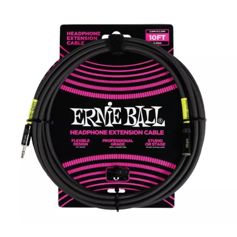 Ernie Ball Headphone Ext 3.5Mm-3.5Mm-10Ft
