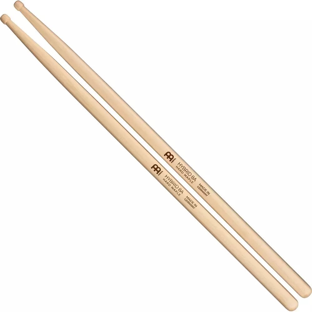 Meinl SB135 Hybrid 8A Drumstick, Maple, Medium, Hybrid tip, Pair