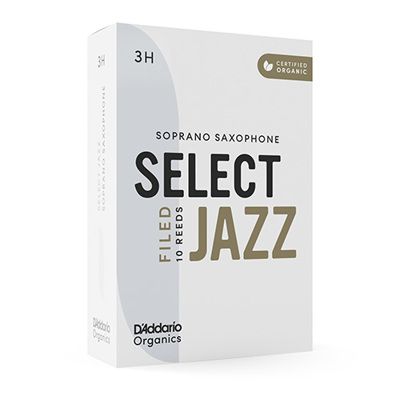 D'Addario Woodwinds ORSF10SSX3H Select Jazz, Soprano Saxophone - Filed, 3H, Box Of 10