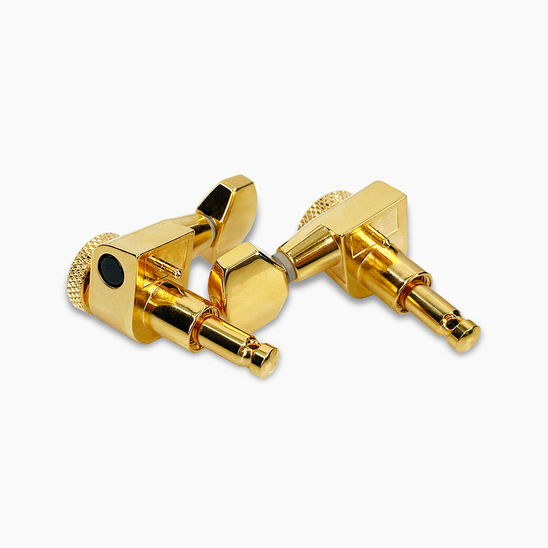 Allparts TK-7108-002 True-Lok Mid-Size Locking Tuners - 3x3, Single Pin, Gold