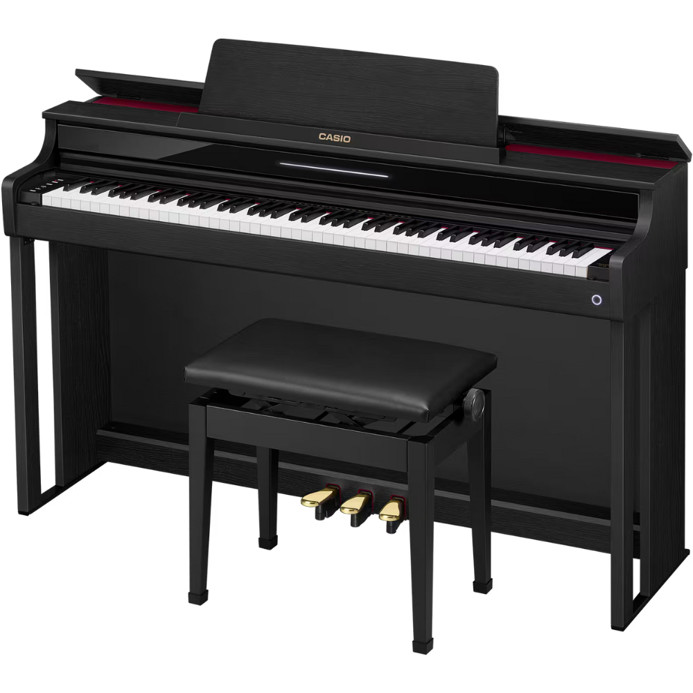 Casio AP-550BK Celviano 88-note Upright Style Cabinet Digital Piano, 26 tones bench included - Black