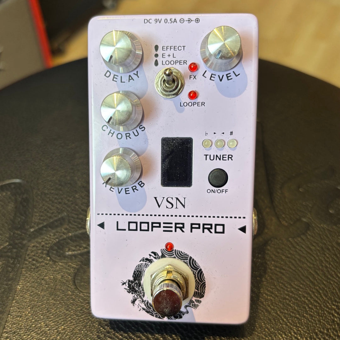 VSN - Digital Multi FX w/ Looper, Delay, Chorus, Reverb, Tuner + True Bypass & Box - USED