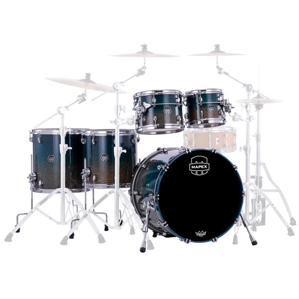 Mapex Saturn Evolution 5-Piece Maple Shell Pack (22,10,12,14,16) - Aegean Fade