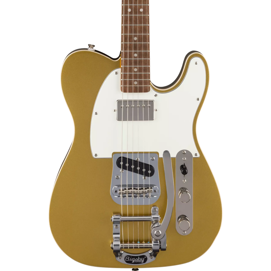 Squier Classic Vibe Custom Telecaster SH with Bigsby, Parchment Pickguard, (Aztec Gold) 0374048578