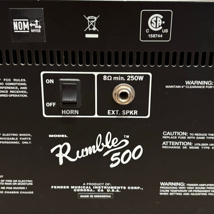 Fender - Rumble 500 Bass GTR Combo Amplifier (Black & Silver ) - USED