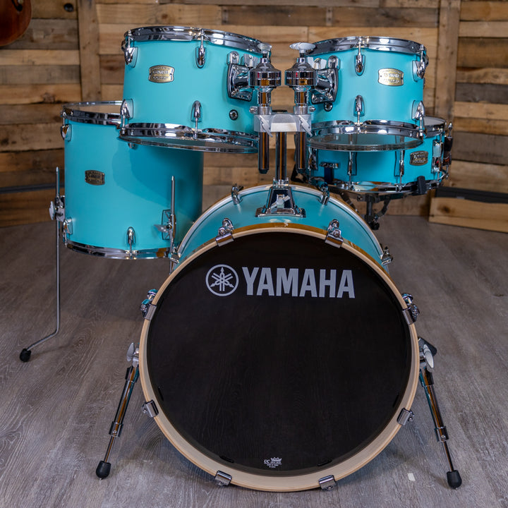 Yamaha SBX0F56-  Stage Custom Birch 5-Piece Shell Pack w/ hardware (10x7, 12x8, 14x13ft, 14x5.5, 20x17,  HW680W) - MSG Matte Surf Green