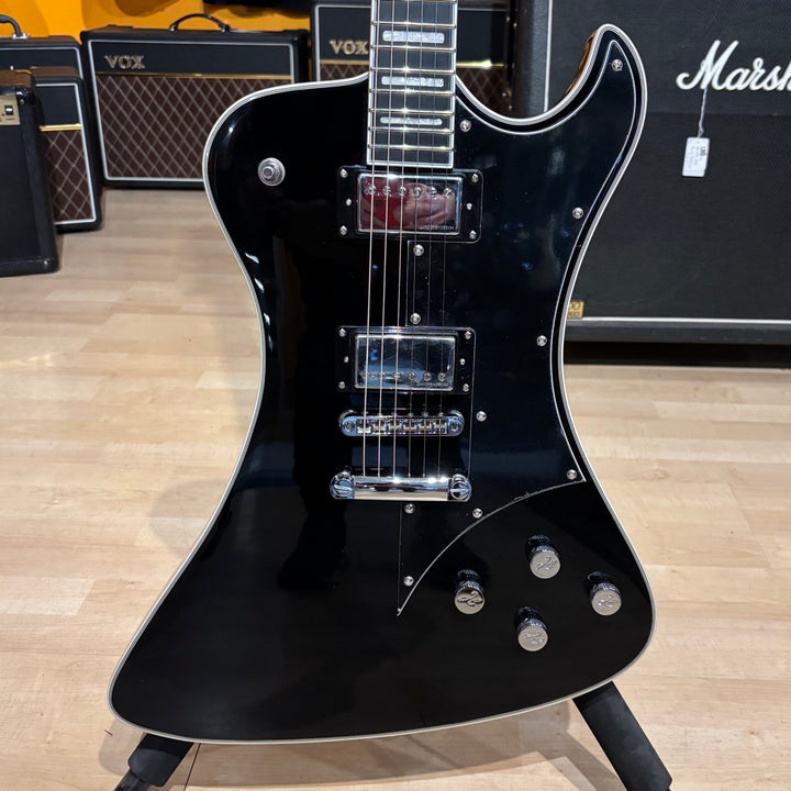 Hagstrom  Fantomen Electric Guitar with Hard Shell Case (Black Gloss) FANT-BLK