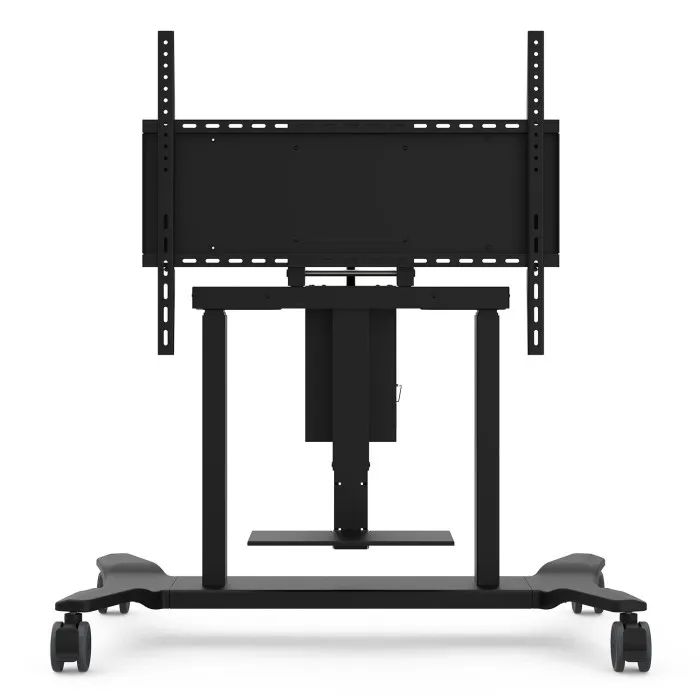ViewSonic VB-STND-008  Motorized Mobile Cart with 90° Tilt, Storage Tray, Smooth Lift, Black