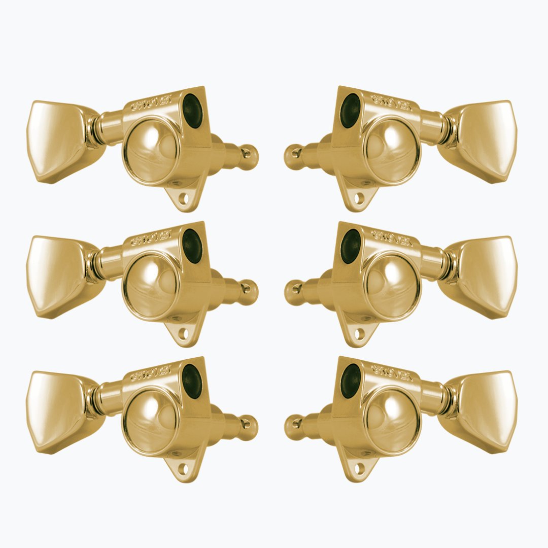 Allparts TK-7901 Grover® 102 Series 3x3 Rotomatic Tuners with Keystone Buttons Gold