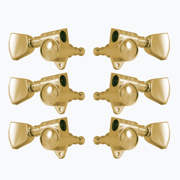 Allparts TK-7901 Grover® 102 Series 3x3 Rotomatic Tuners with Keystone Buttons Gold