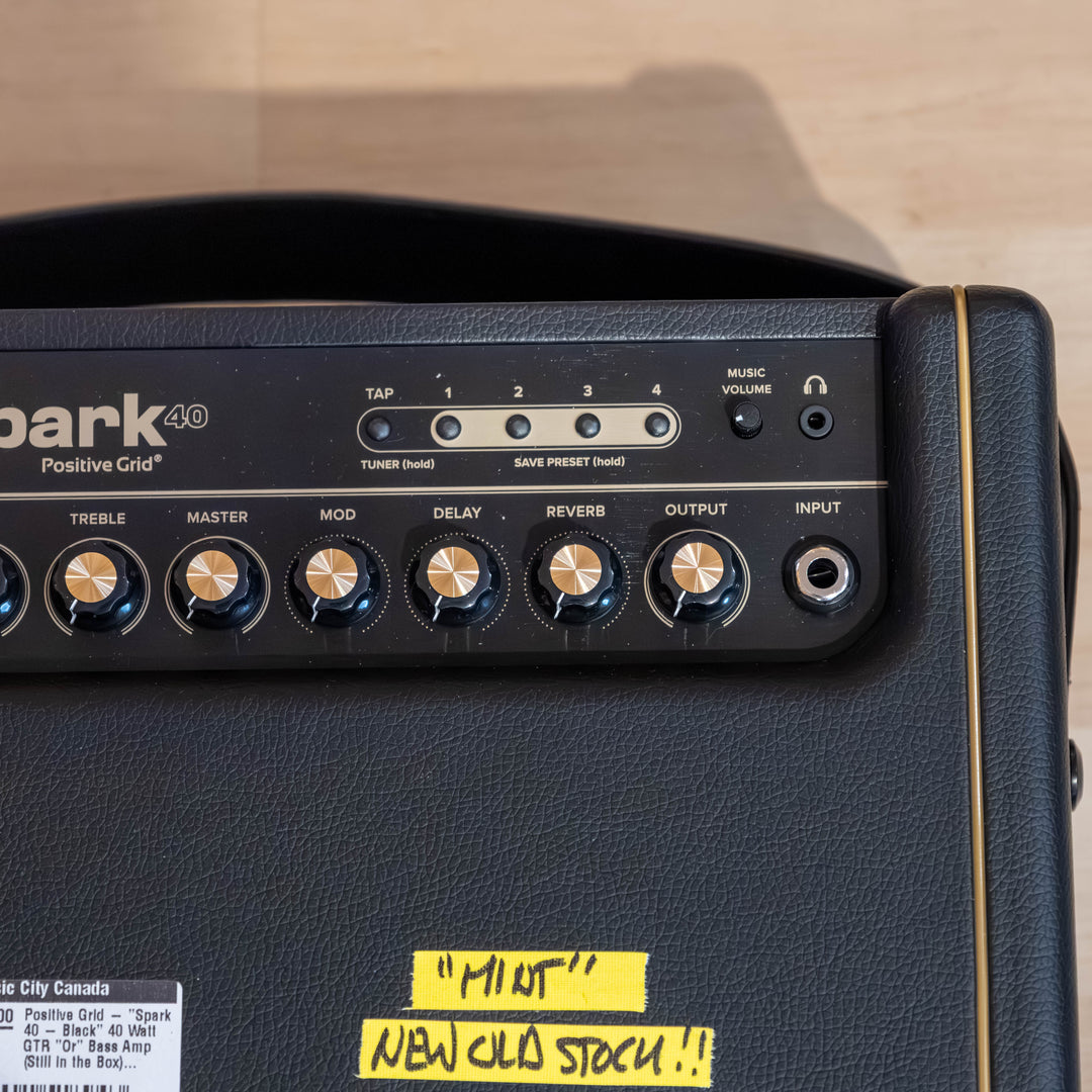 Positive Grid - Spark 40 - Black-  40 Watt GTR "Or" Bass Amp (Still in the Box) - USED