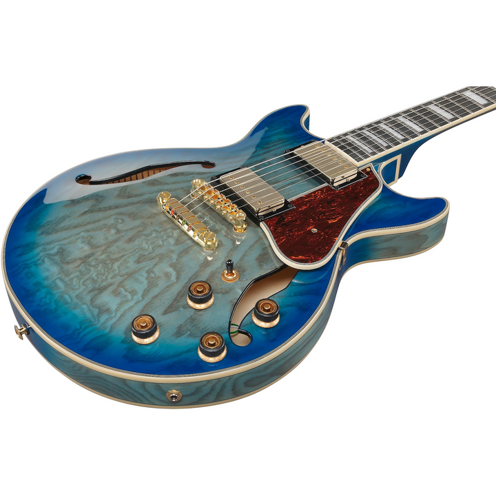 Ibanez AM93QAJBB AM Artcore Expressionist Semi-Hollow Electric Guitar (Jet Blue Burst)
