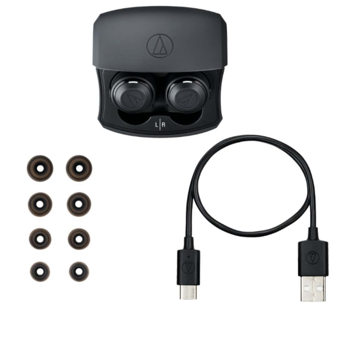 Audio-Technica ATH-CKS50TW In-Ear Wirelss Noise-Cancelling Earbuds - Black
