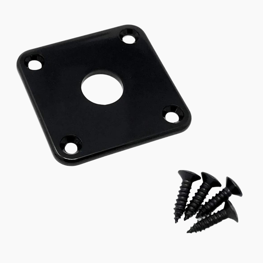 Allparts AP-0633 Square Jackplate for Les Paul® Black (metal)