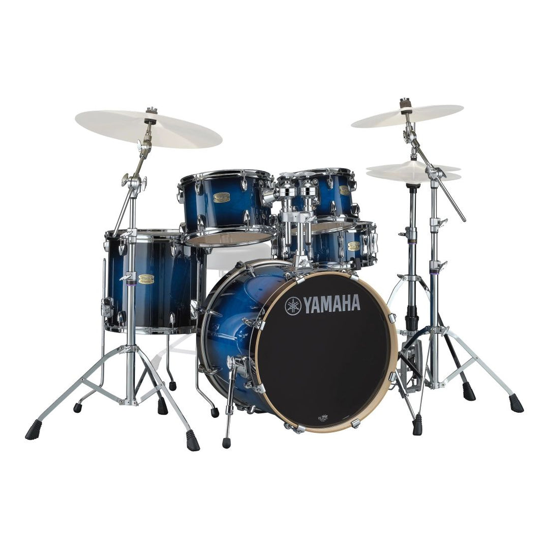 Yamaha Stage Custom Birch 5-Piece Drum Kit (22,10,12,16,SD) with Hardware - Deep Blue Sunburst