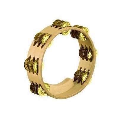 Meinl Artisan Edition Compact Tambourine, 3 rows Hammered Brass Jingles