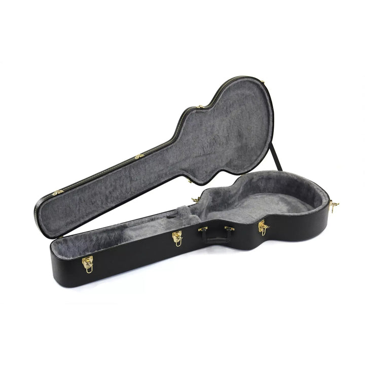 Yorkville hardshell case designed specifically for the Denver DB44 acoustic guitar. Five-ply cross-laminate wood construction with heavy-duty vinyl covering, plush interior lining, large accessory compartments, all-metal locking fasteners, and heavy-duty molded handles.