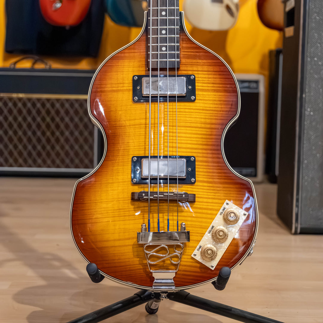 Epiphone - Viola Bass (Sunburst)  w/ Fender Gig Bag - 2014 - USED Electric Bass Guitar