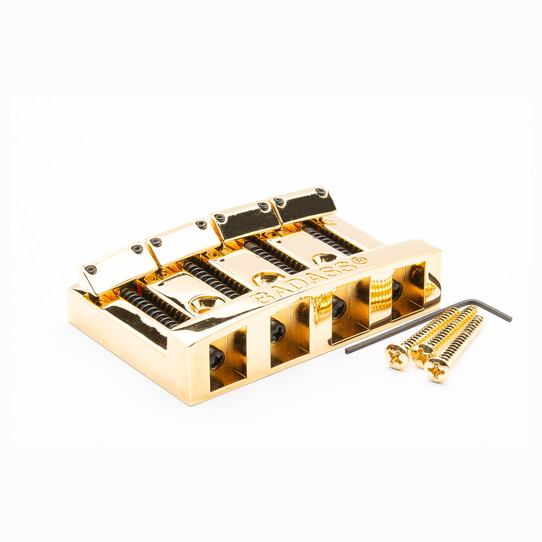 Allparts BB-3341-002 Leo Quan® Badass I™ Bass Bridge, 4 String - Gold