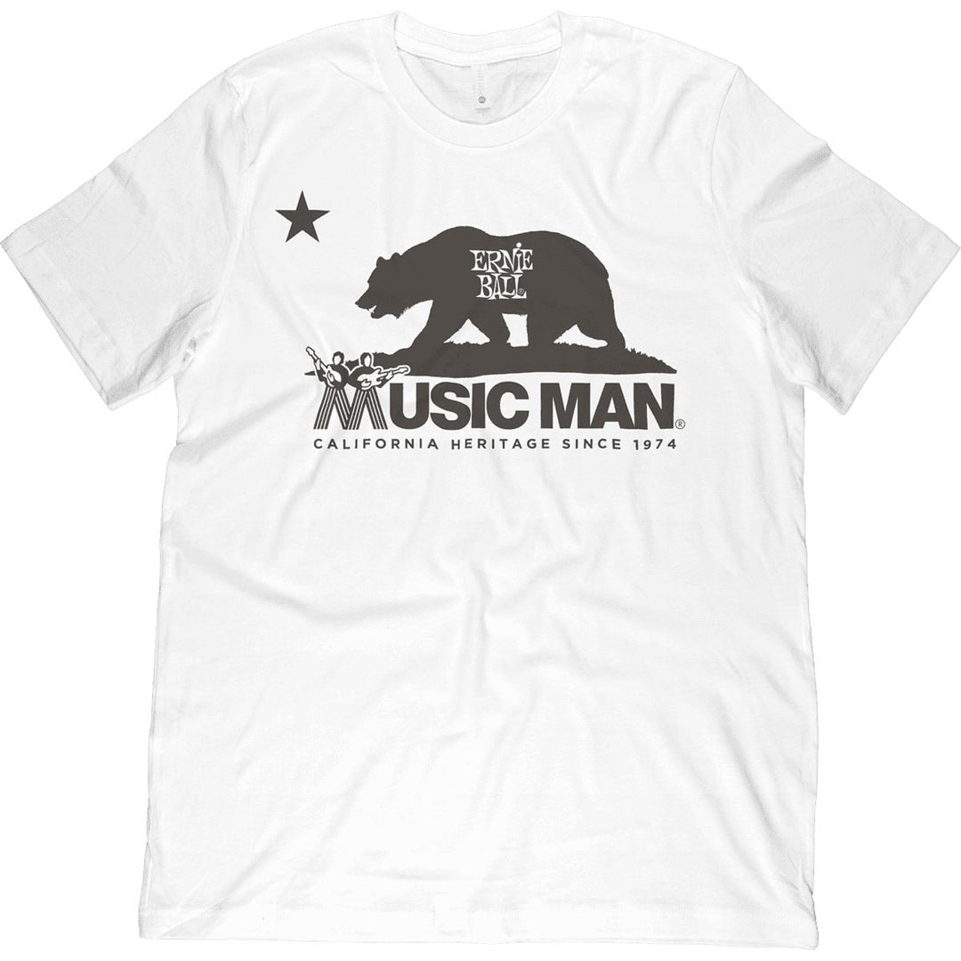 Ernie Ball Music Man California Heritage White T-Shirt