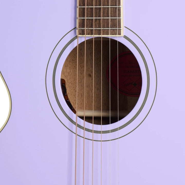 Epiphone J-180 LS Acoustic/Electric Guitar with Hardshell Case - Lavender