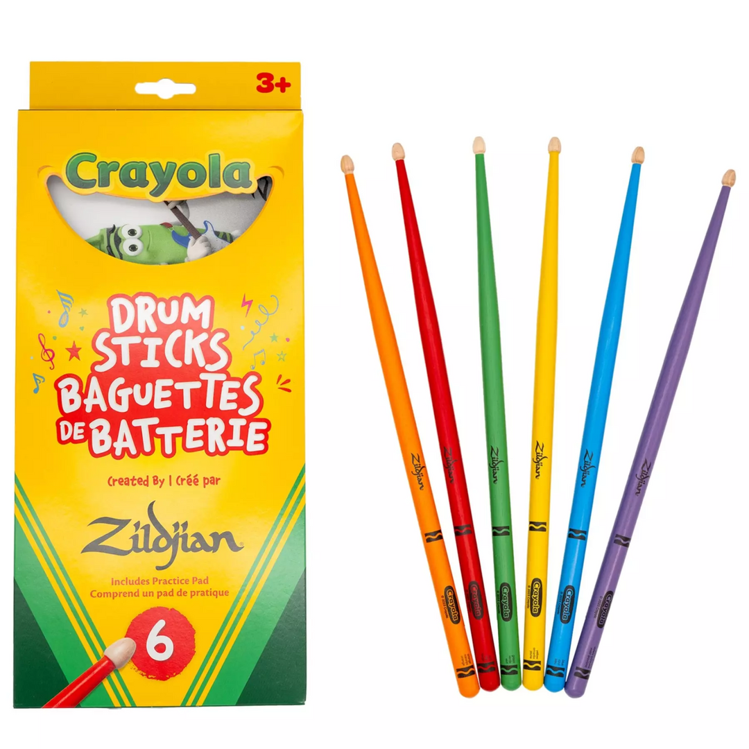 Zildjian ZKIDS Pack 6 Drumsticks + Pad - Crayola