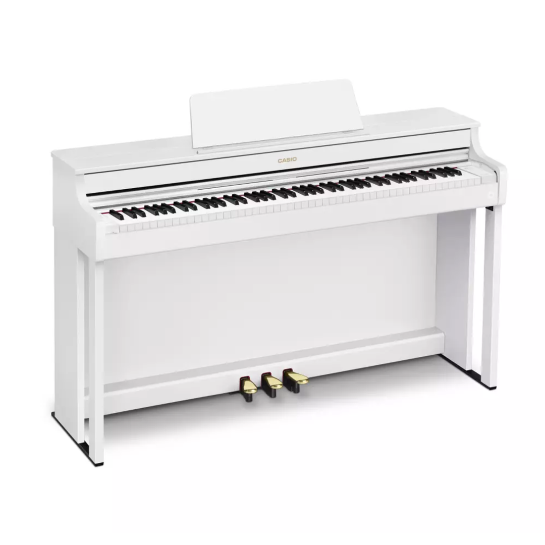 Casio AP-300WE Celviano 88-Key Digital Piano with Cabinet and Bench - White