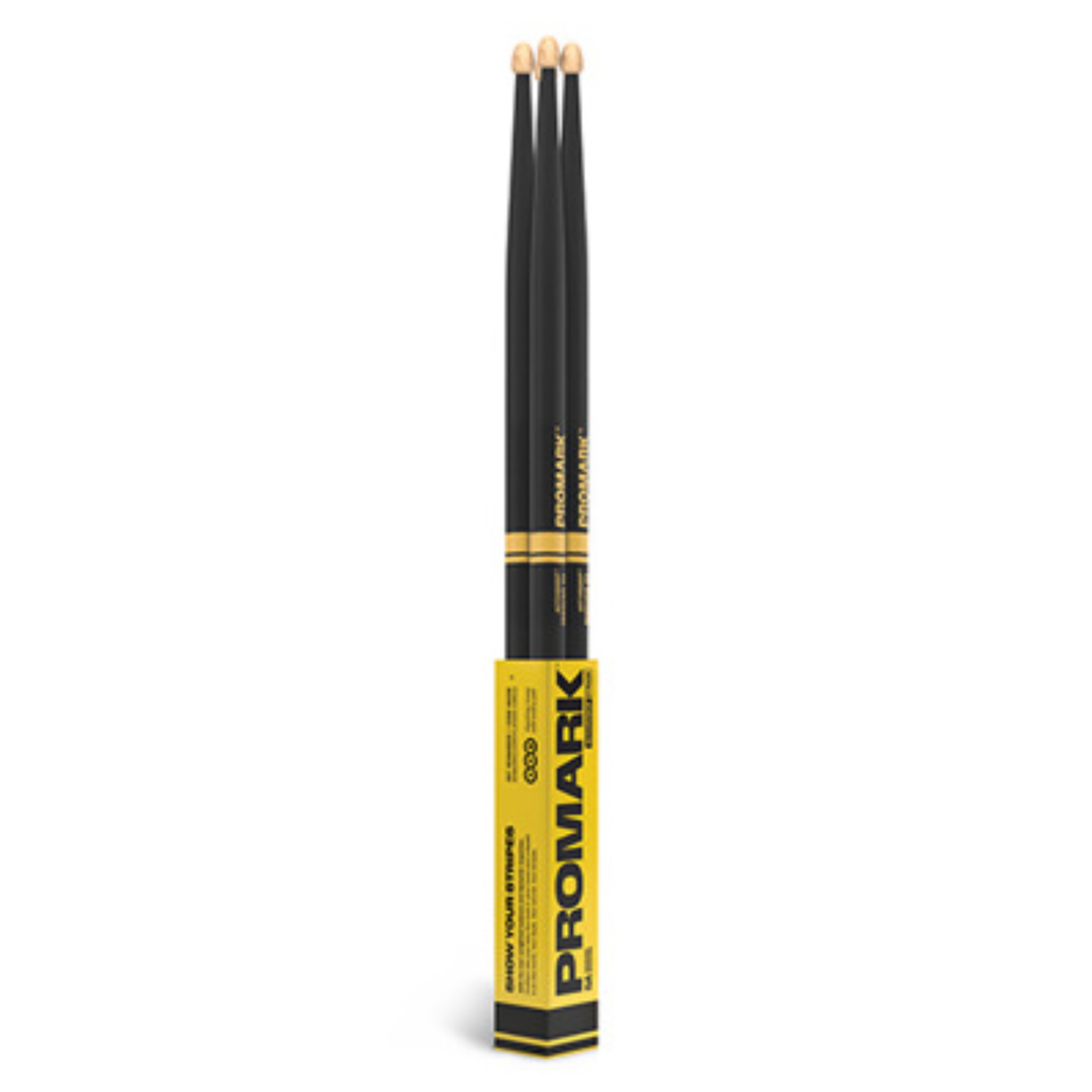 Promark R5AAG-2P Rebound 5A Hickory ActiveGrip Wood Tip Drumsticks 2-Pack