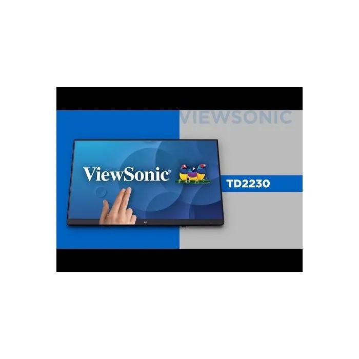 Viewsonic TD2230 22" IPS Touch Monitor  Full HD 1080p, 10-Point Touch, Frameless Design, HDMI, DisplayPort, Dual Speakers
