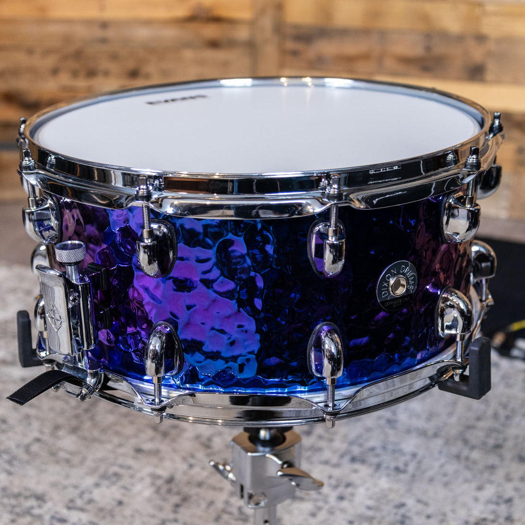 Dixon PDSCST654PTS Cornerstone 6.5 x 14 Hammered Steel Snare - Purple