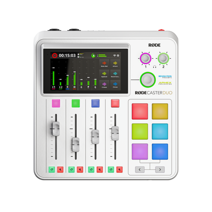 Rode RODECaster DUO - Compact Audio Production Studio - White