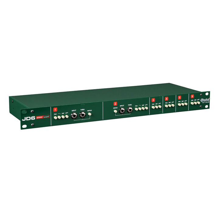 Radial JD 6 - Six-Channel Passive Direct Box with Jensen Transformers in Rackmount Chassis