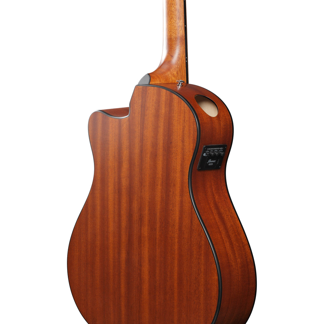 Ibanez AAM50CECRO Acoustic/Electric Guitar - Coral Red Burst Open Pore Top, Natural Open Pore Back and Sides