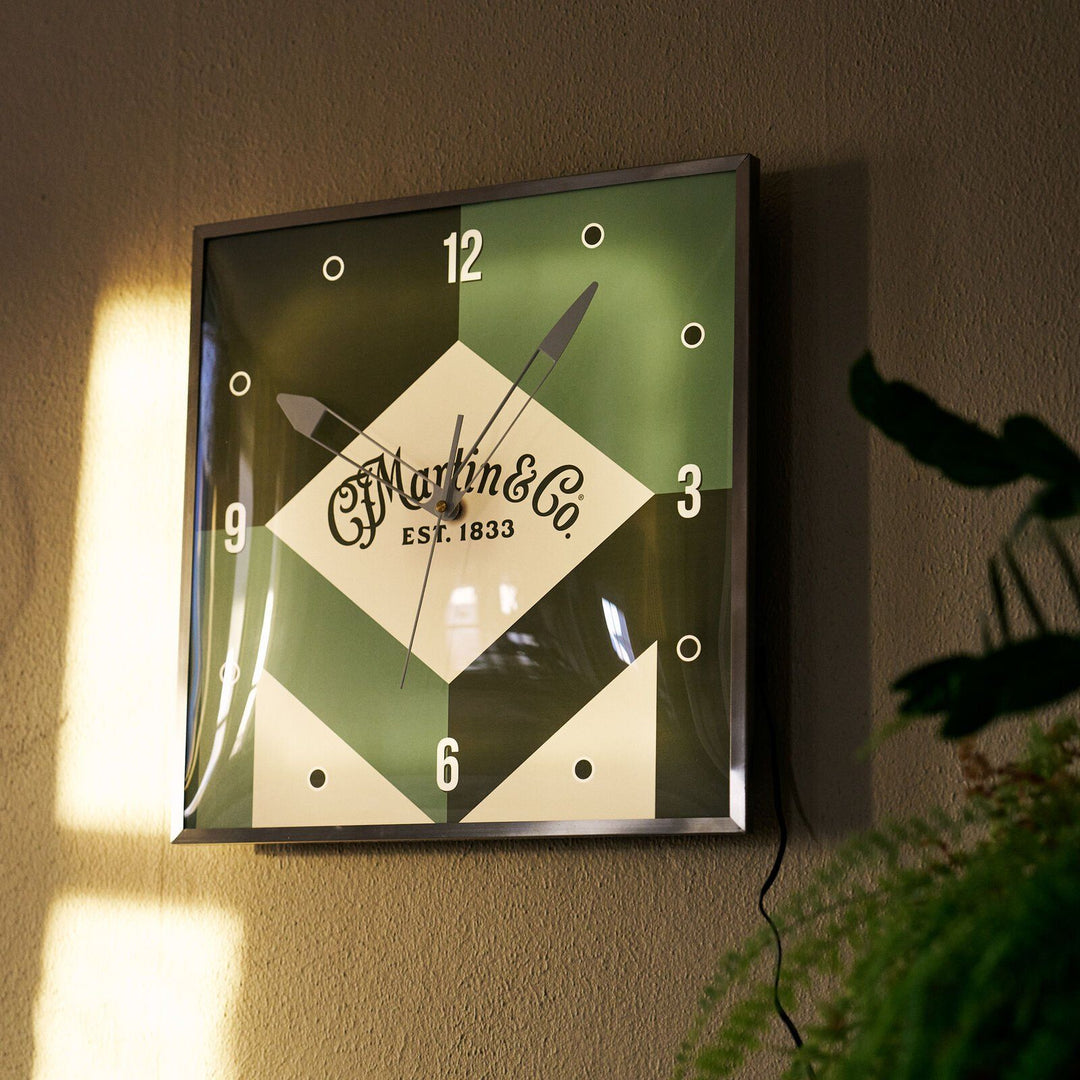 Martin 18N0421 Retro Monogram with Black Script – LED Clock