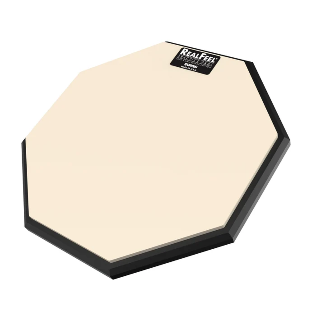 Evans RF12G-40TH RealFeel 12" Practice Pad 40th Anniversary (Black/Tan)