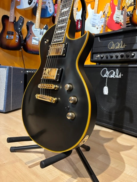 ESP-LTD  EC 1000 Deluxe  (Vintage Black - Gold HD  w/ Seymour Duncan 59 & JB ) - No Case Or Bag - USED
