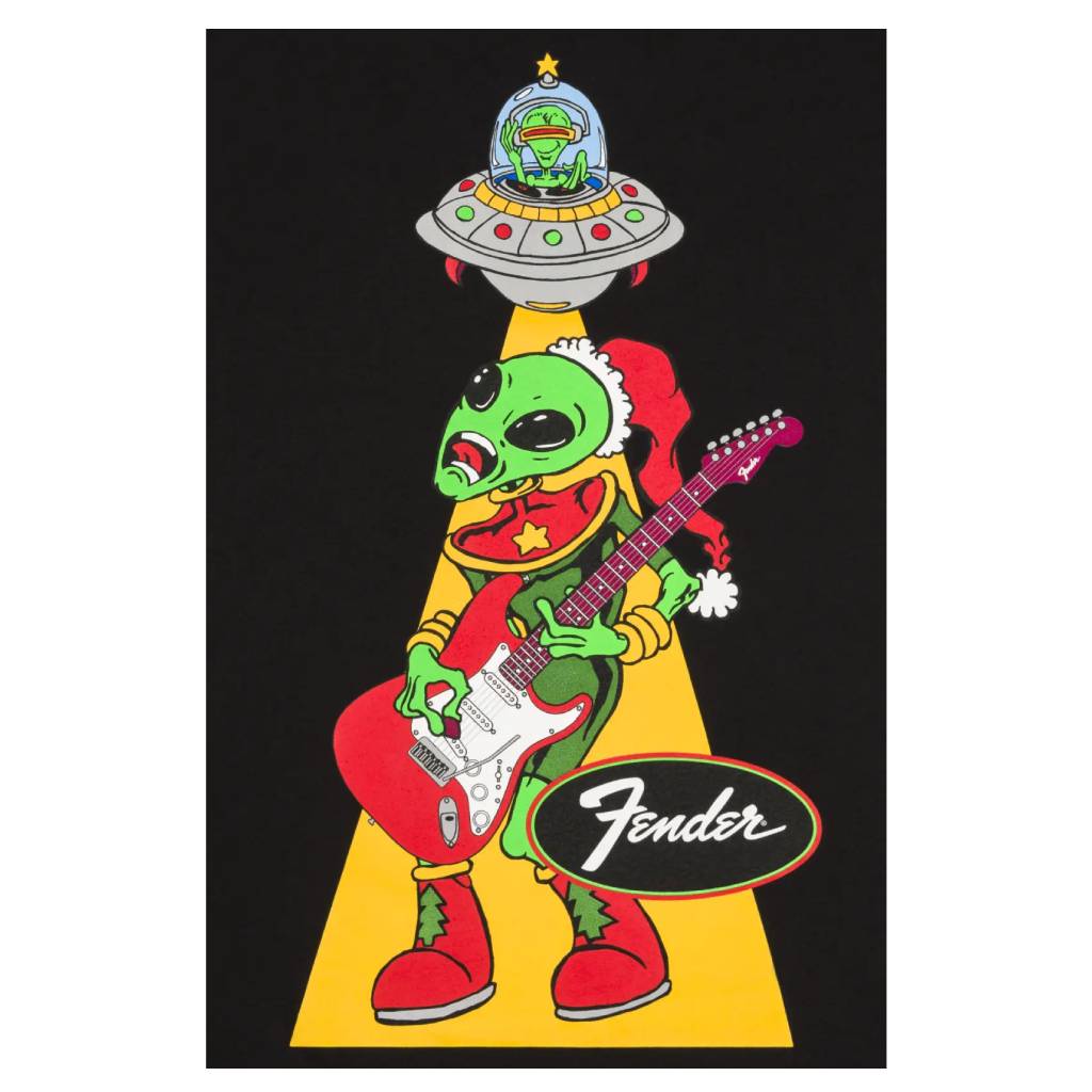 Fender Ugly Christmas T-Shirt - Alien - L - View 3