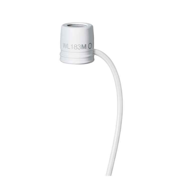 Shure WL183MW/O-TQG Low-Profile Omnidirectional Lavalier Microphone with TA4F Connector (White)