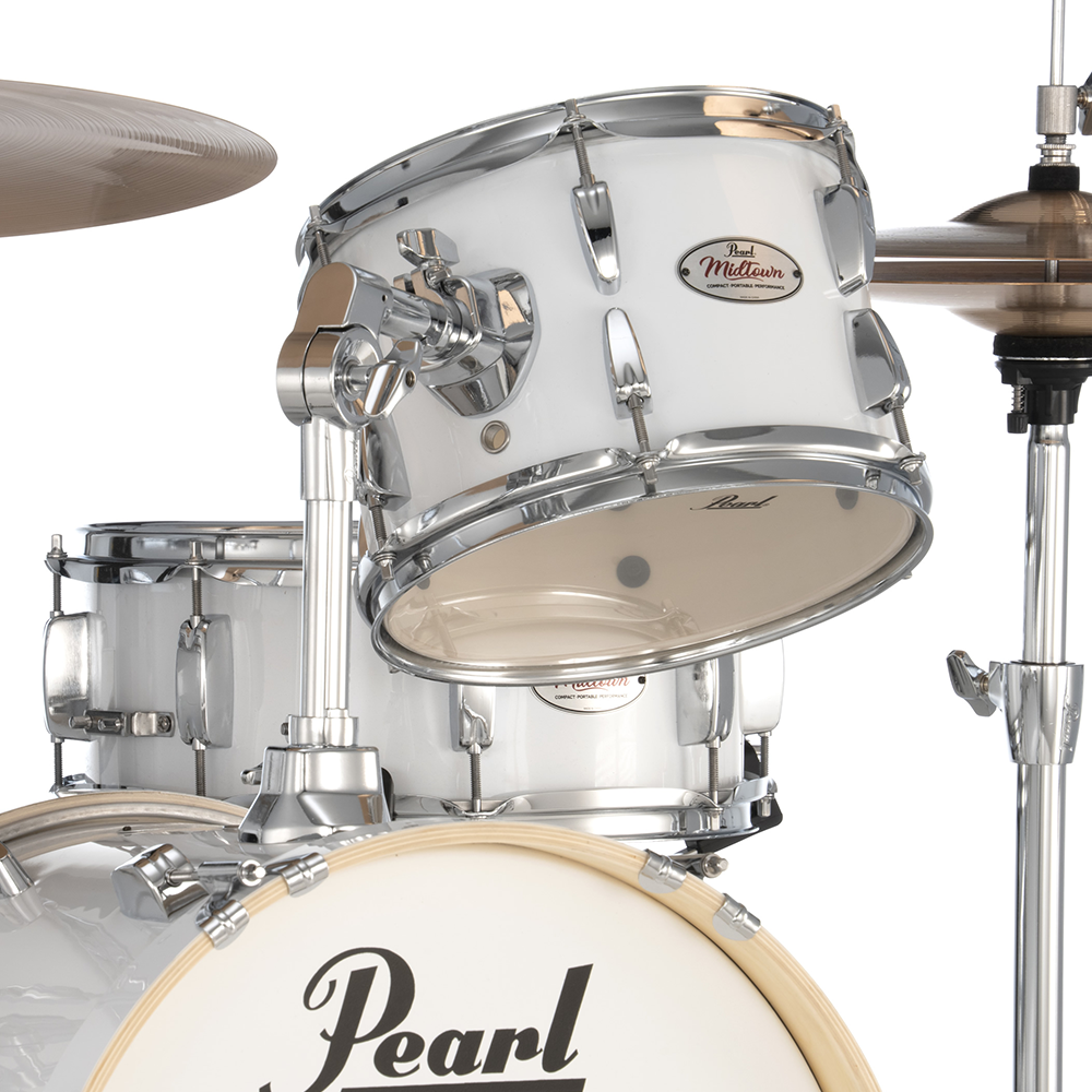 Pearl MDT564C Midtown 4-piece Kit w/ Hardware (no cymbals) - #33 Pure White