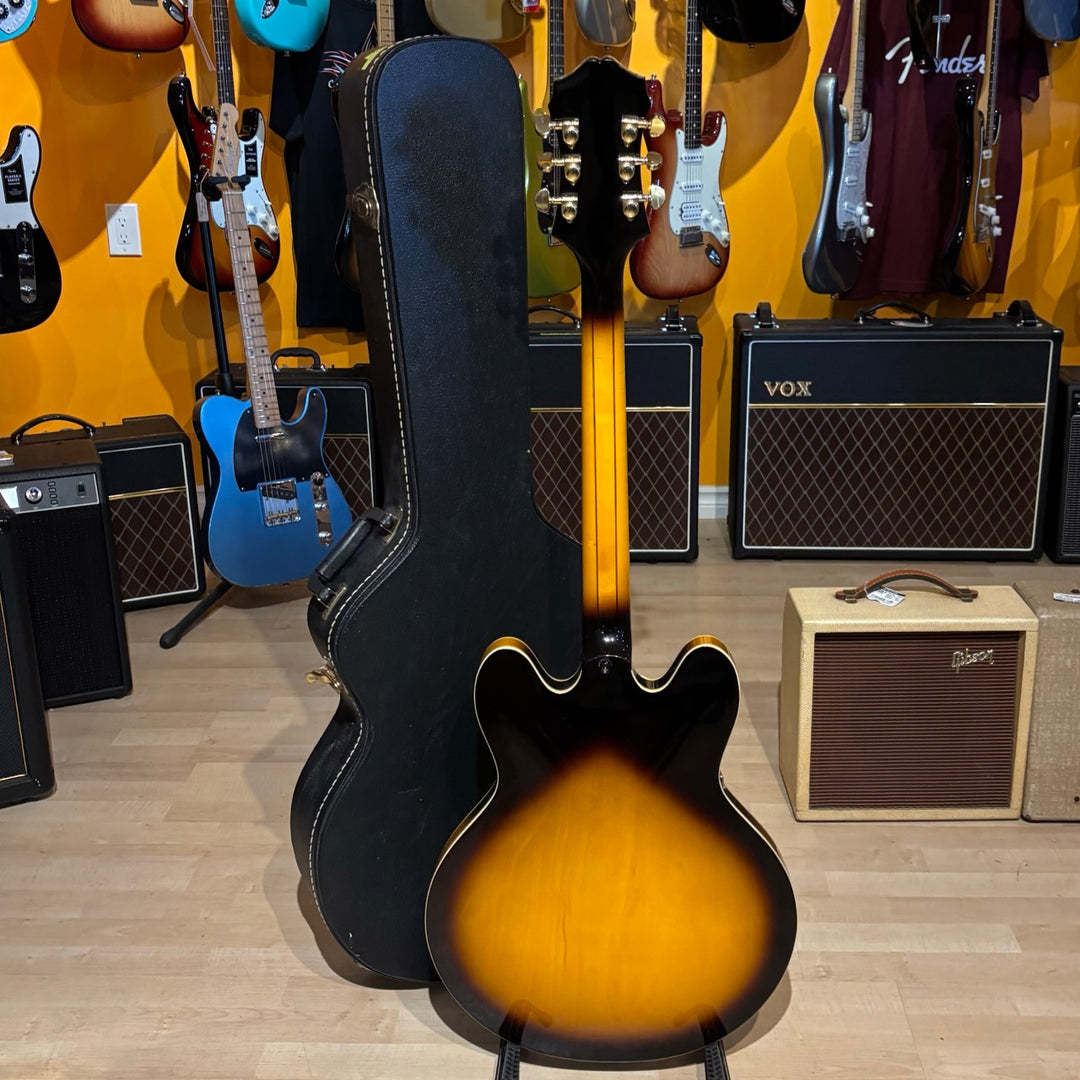 Epiphone - Sheraton II VS Left Handed - Vintage Sunburst w/ Hard Shell Case (2008)  - USED
